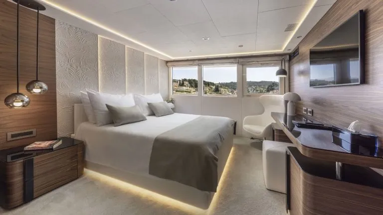 Luxury bedroom with desk