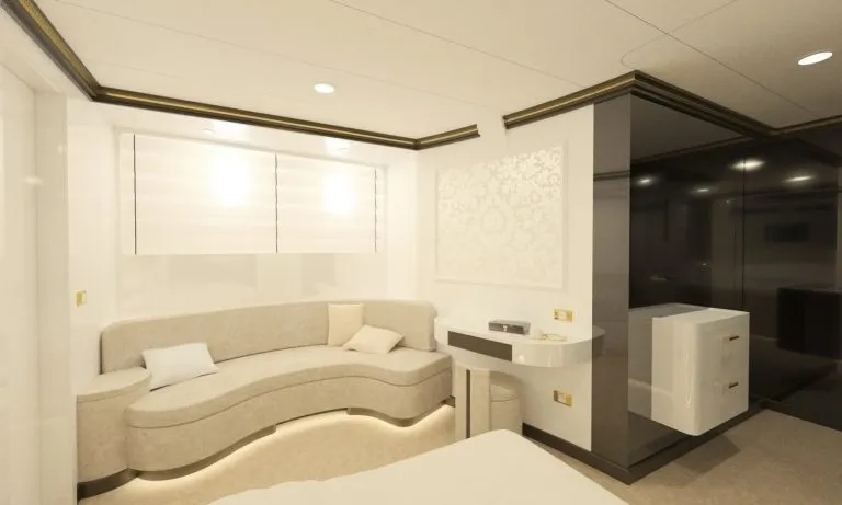 Modern living room onboard aurum sky